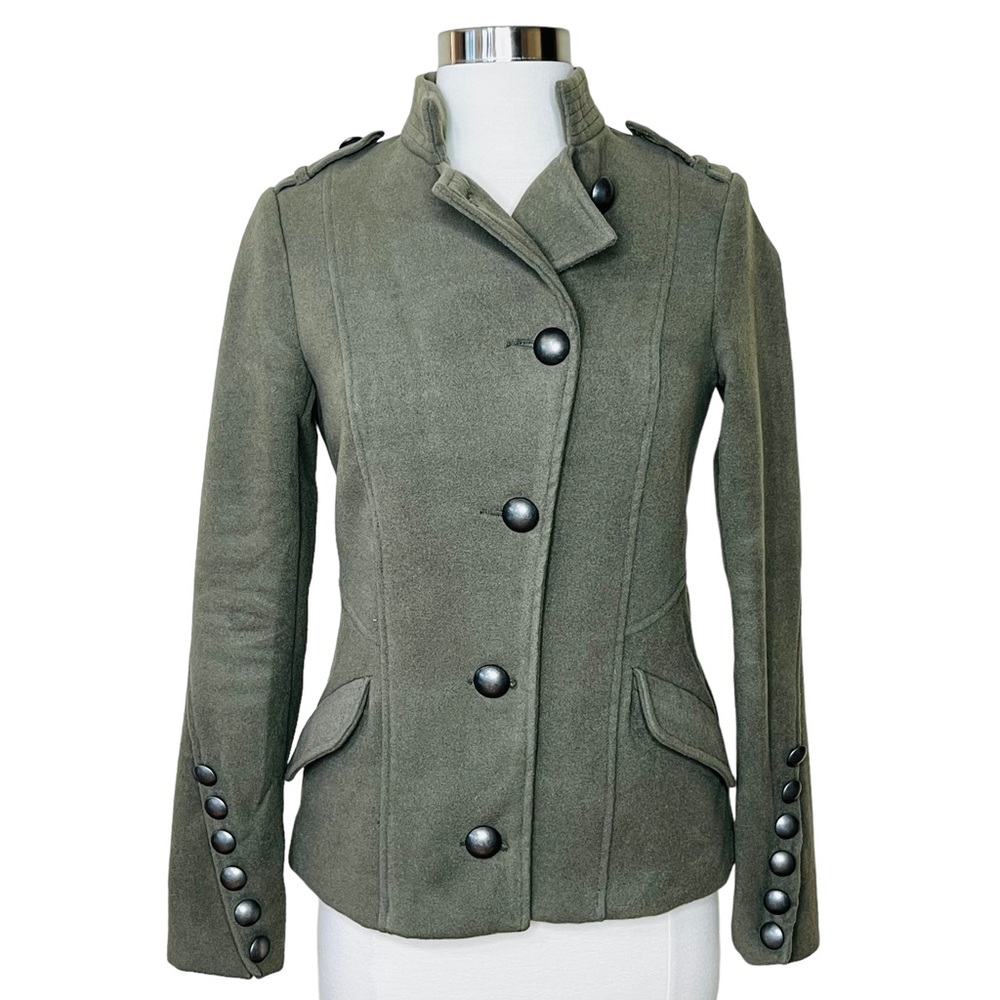 Jack BB Dakota Urban Outfitters Military Style Coat- Olive Green- XS